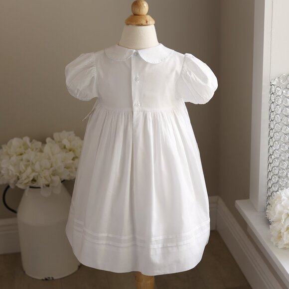 White Smocked Dress 100% Cotton Hand Embroidery Spring Portrait 18/24 Month New - Picture 3 of 7